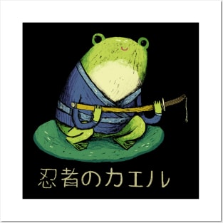 ninja frog Posters and Art